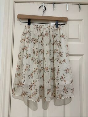 Bailey’s Blossoms 2T Girl Cream Floral Maxi Skirt